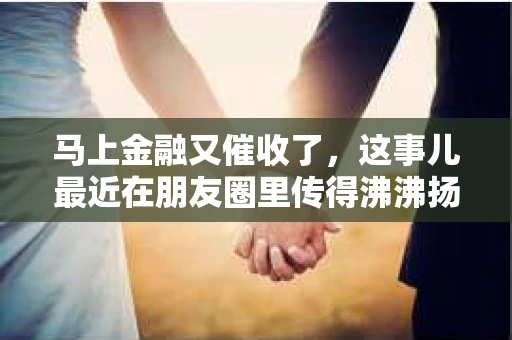 马上金融又催收了，这事儿最近在朋友圈里传得沸沸扬扬。说实话，我也有点好奇，这马上金融到底是怎么回事？催收又是怎么一回事？今天，我就来跟大家聊聊这个话题。