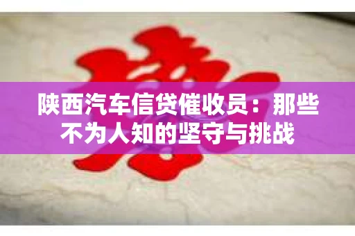 陕西汽车信贷催收员：那些不为人知的坚守与挑战