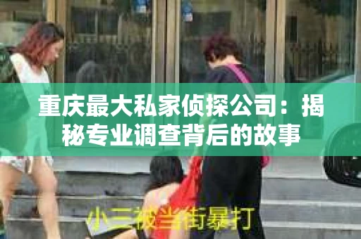 重庆最大私家侦探公司：揭秘专业调查背后的故事