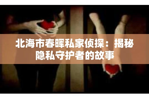 北海市春晖私家侦探：揭秘隐私守护者的故事