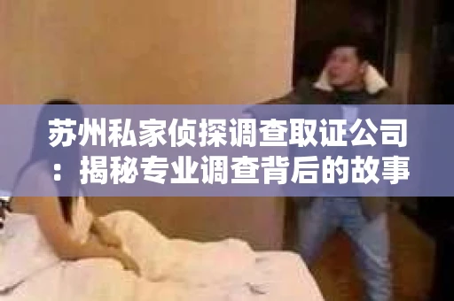 苏州私家侦探调查取证公司：揭秘专业调查背后的故事