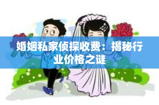 婚姻私家侦探收费：揭秘行业价格之谜