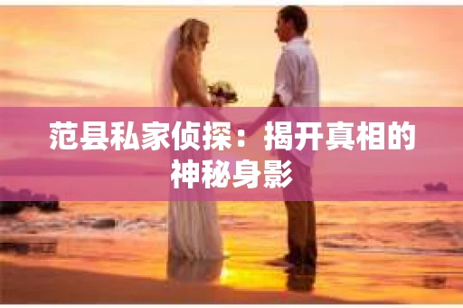 范县私家侦探：揭开真相的神秘身影