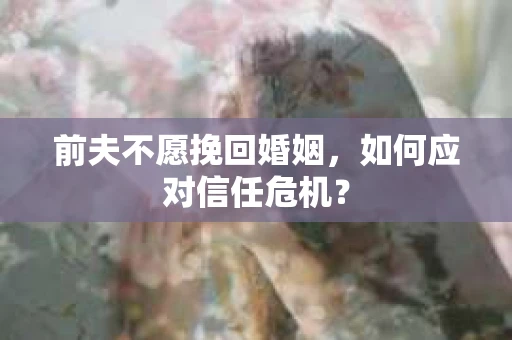 前夫不愿挽回婚姻，如何应对信任危机？