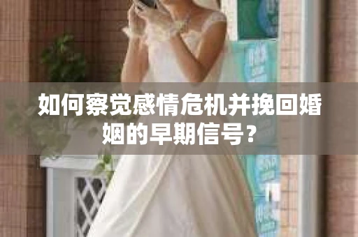 如何察觉感情危机并挽回婚姻的早期信号？